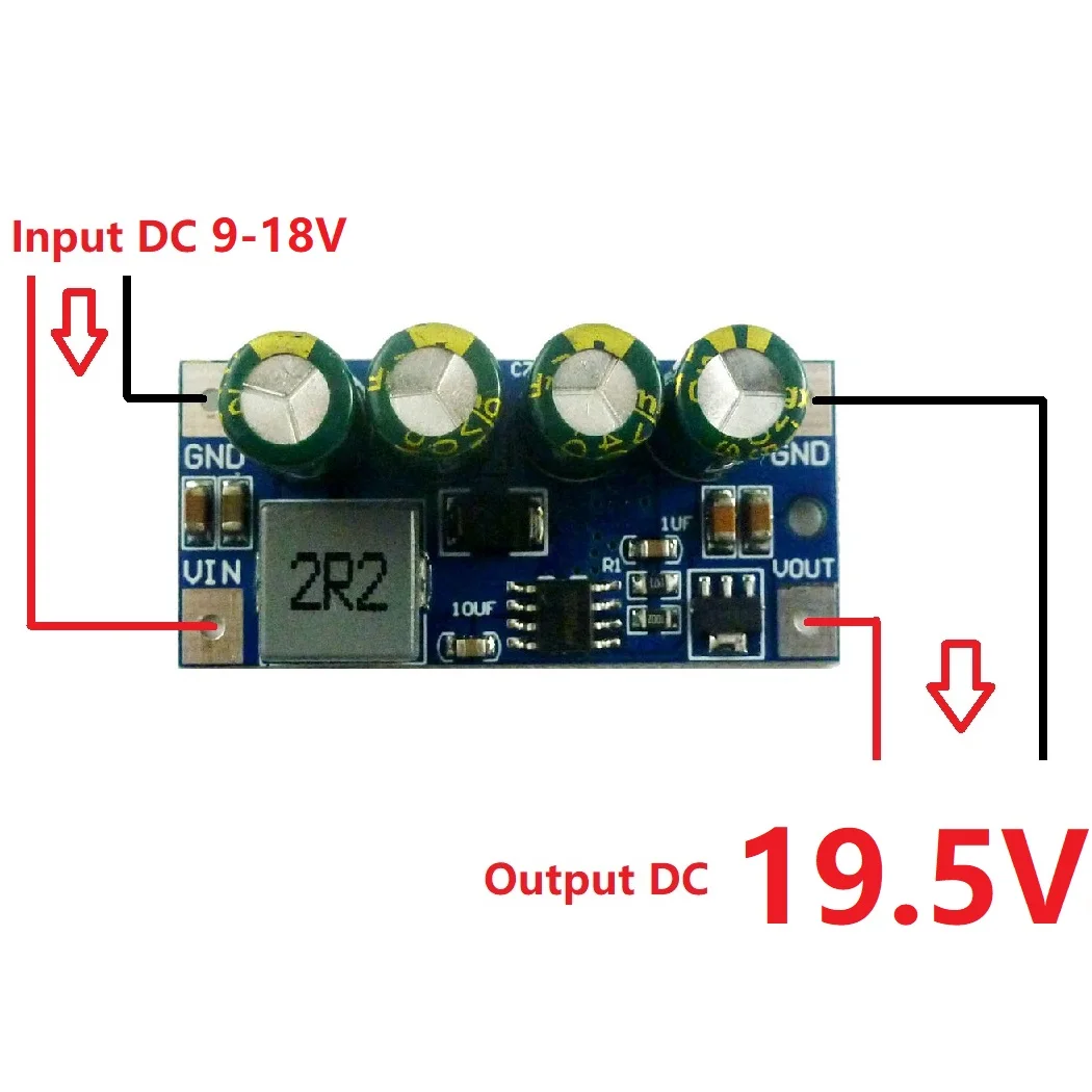 DD0424TA 19V5 60W DC 3.7V-18V to 5V 6V 9V 12V 15V 19.5V Step-Up Boost DC DC Converter Molude for lead acid Car cigarette lighter PLC LED